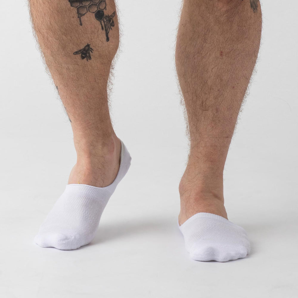 White Never Show Socks 6-Pack