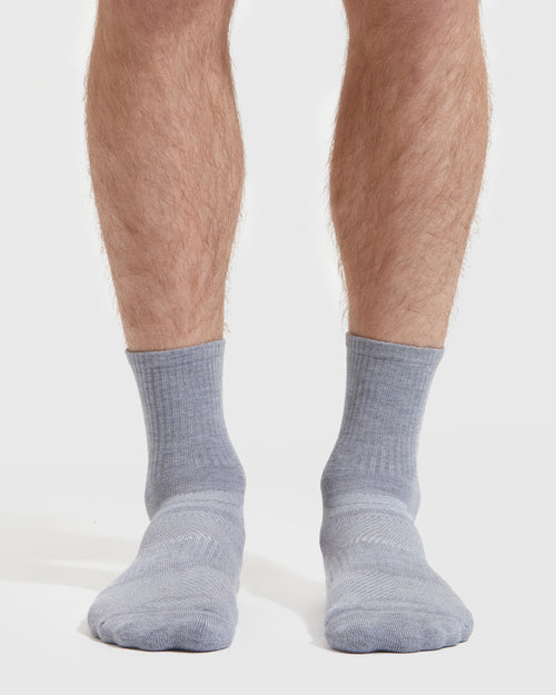 Heather Gray Half Crew Socks 3-Pack