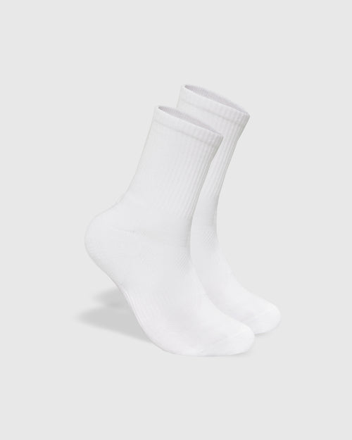 White Half Crew Socks 12-Pack