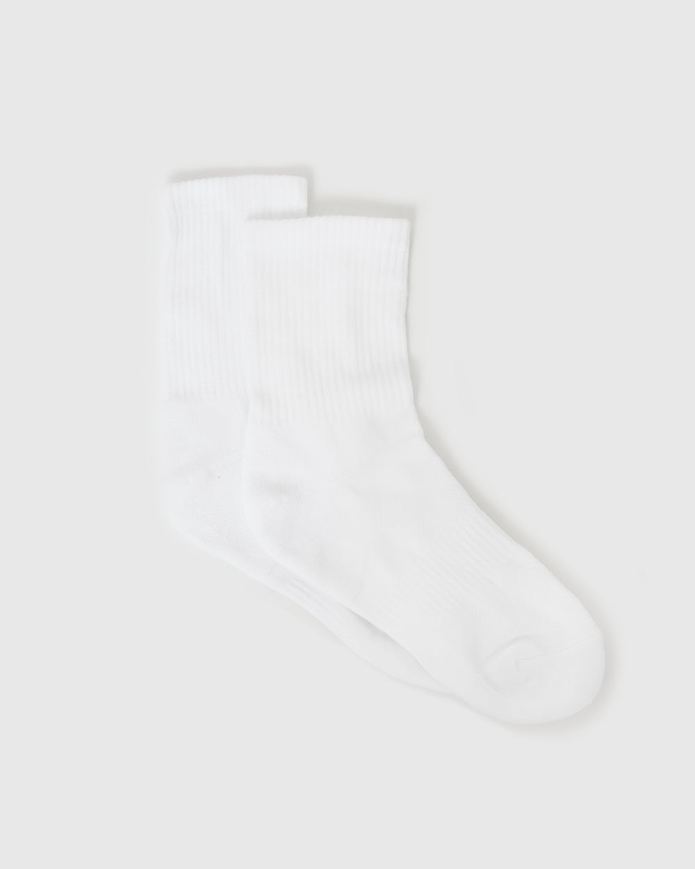 White Half Crew Socks 12-Pack