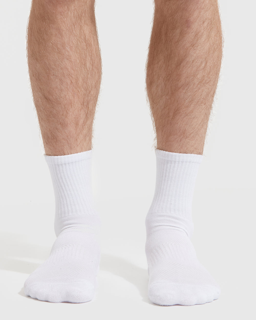 White Half Crew Socks 12-Pack