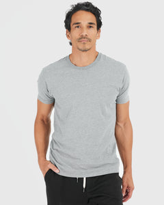 True ClassicHeather Gray Short Sleeve Crew Neck Tee