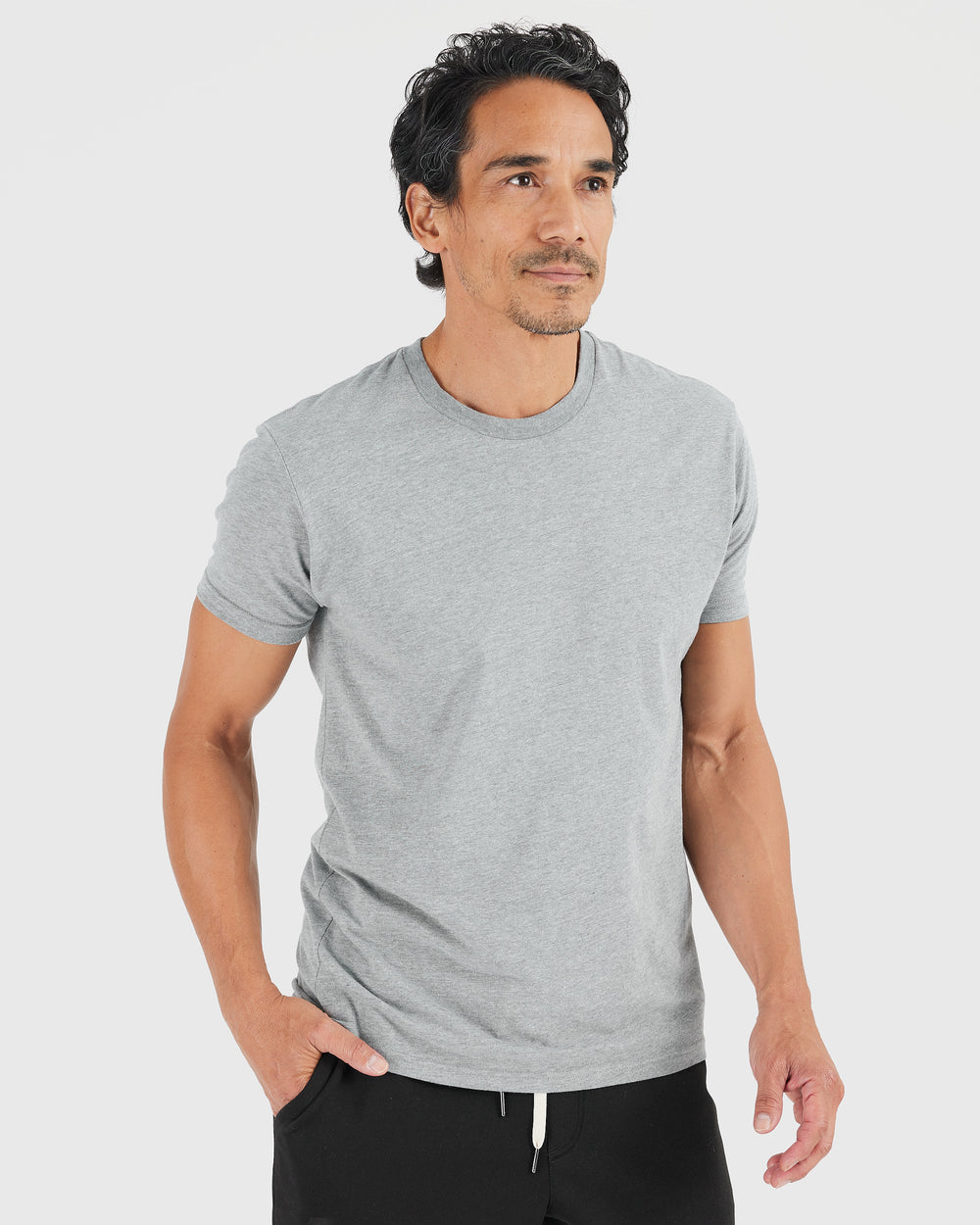 Heather Gray Short Sleeve Crew Neck 3-Pack