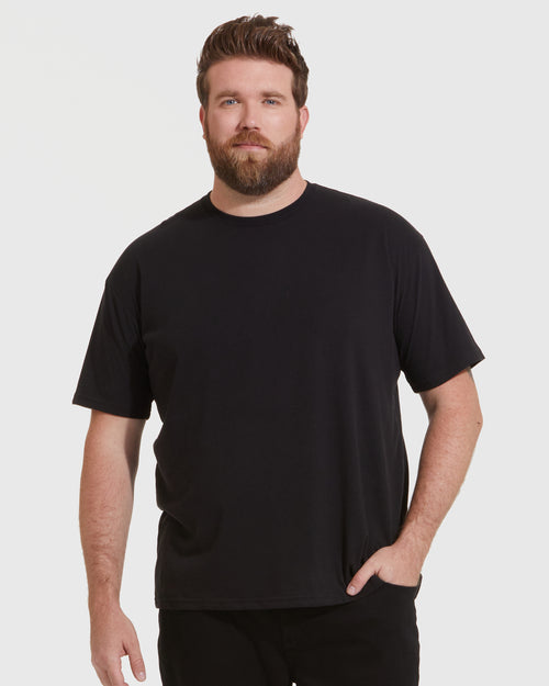 All Black Short Sleeve Crew Neck 3-Pack