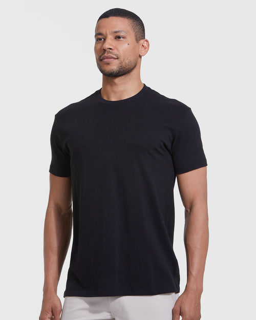 All Black Short Sleeve Crew Neck 3-Pack