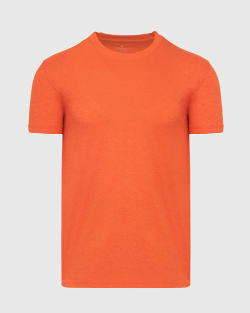 Burnt Orange Heather Short Sleeve Crew Neck Tee