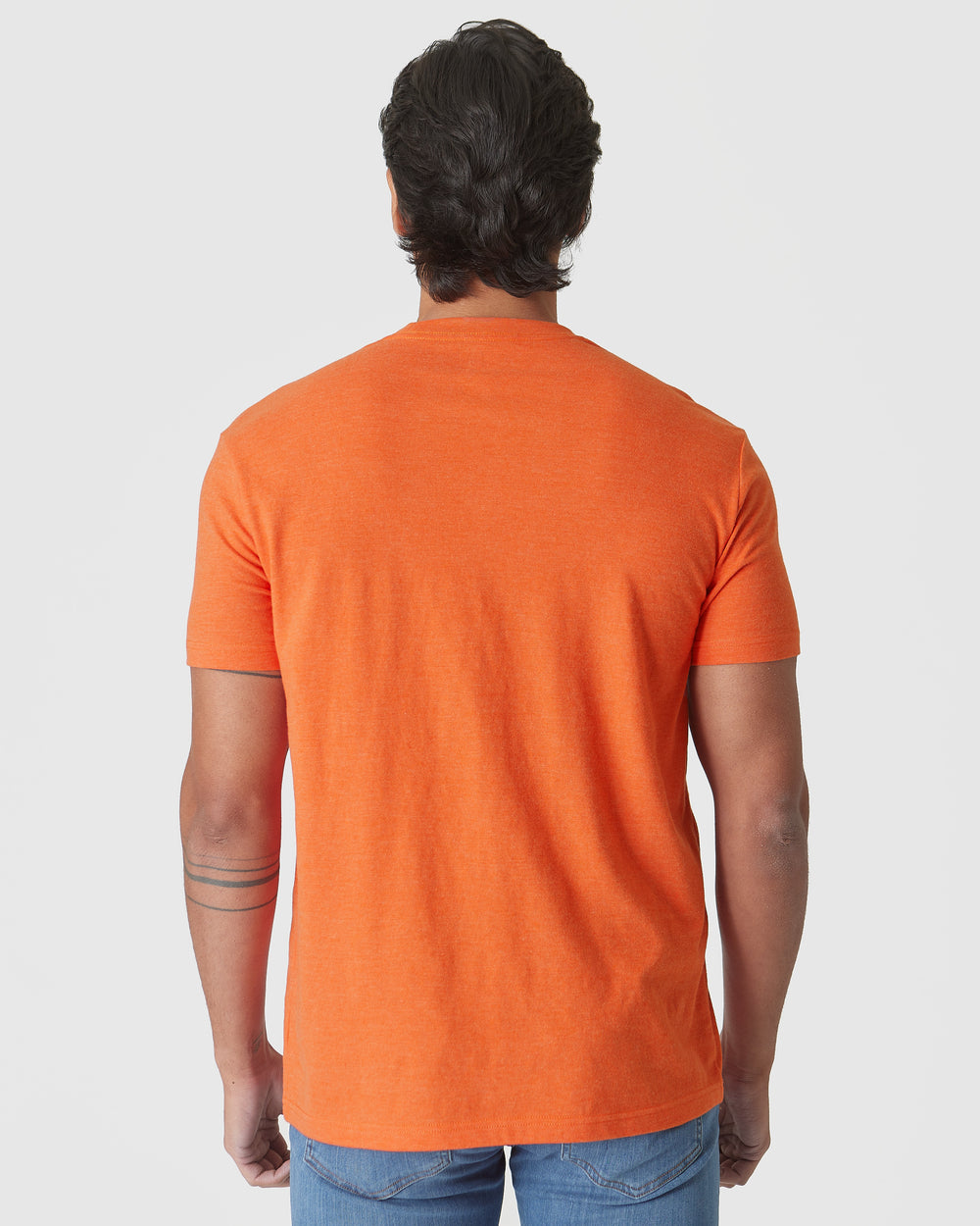 Burnt Orange Heather Short Sleeve Crew Neck Tee