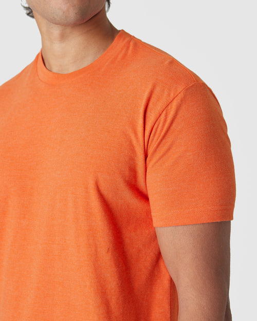 Burnt Orange Heather Short Sleeve Crew Neck Tee