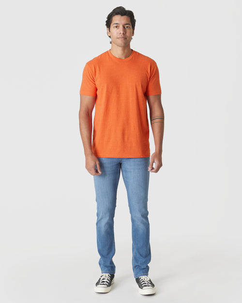 Burnt Orange Heather Short Sleeve Crew Neck Tee