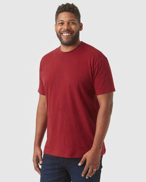 Crimson Short Sleeve Crew Neck Tee