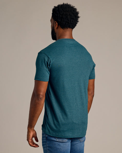 Dark Heather Pond Short Sleeve Crew Neck Tee