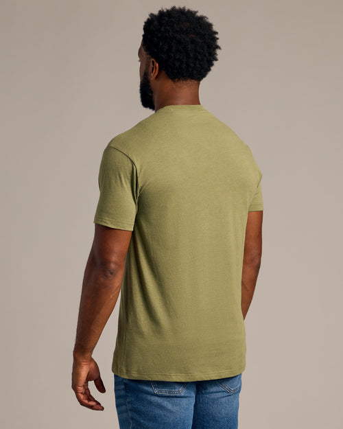 Dark Heather Willow Short Sleeve Crew Neck Tee