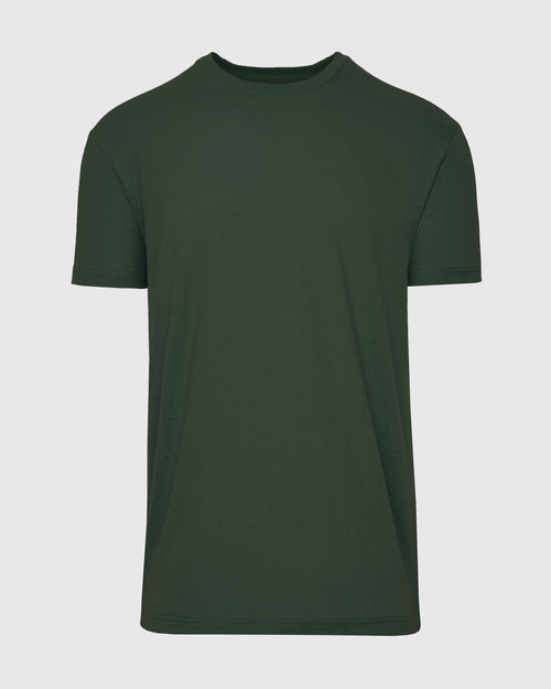 Dark Olive Short Sleeve Crew Neck Tee