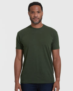 True ClassicDark Olive Short Sleeve Crew Neck Tee