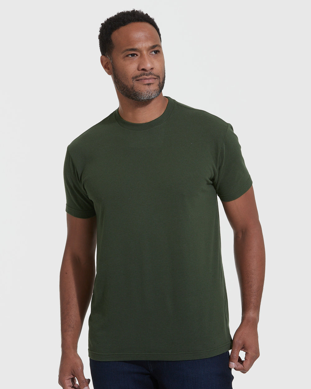 Dark Olive Short Sleeve Crew Neck Tee