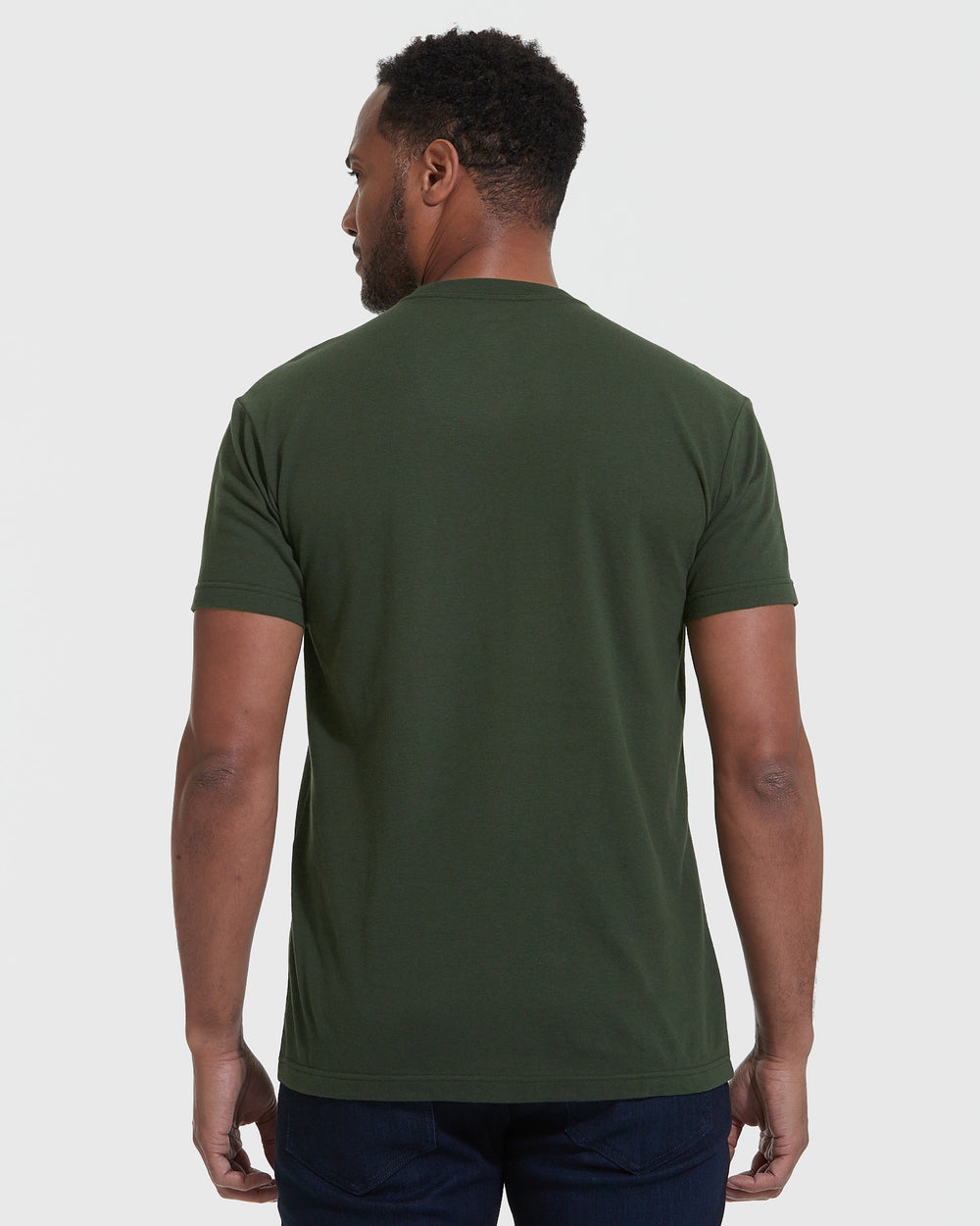 Dark Olive Short Sleeve Crew Neck Tee