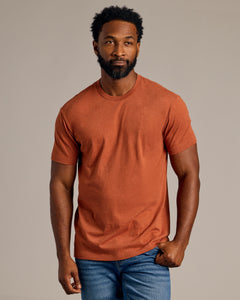 True ClassicHeather Gingersnap Short Sleeve Crew Neck Tee