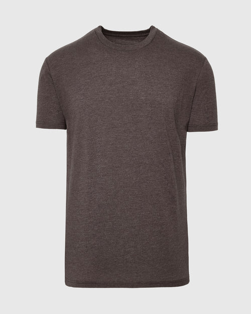 Heather Dark Oak Short Sleeve Crew Neck Tee