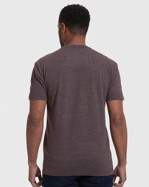 Heather Dark Oak Short Sleeve Crew Neck Tee