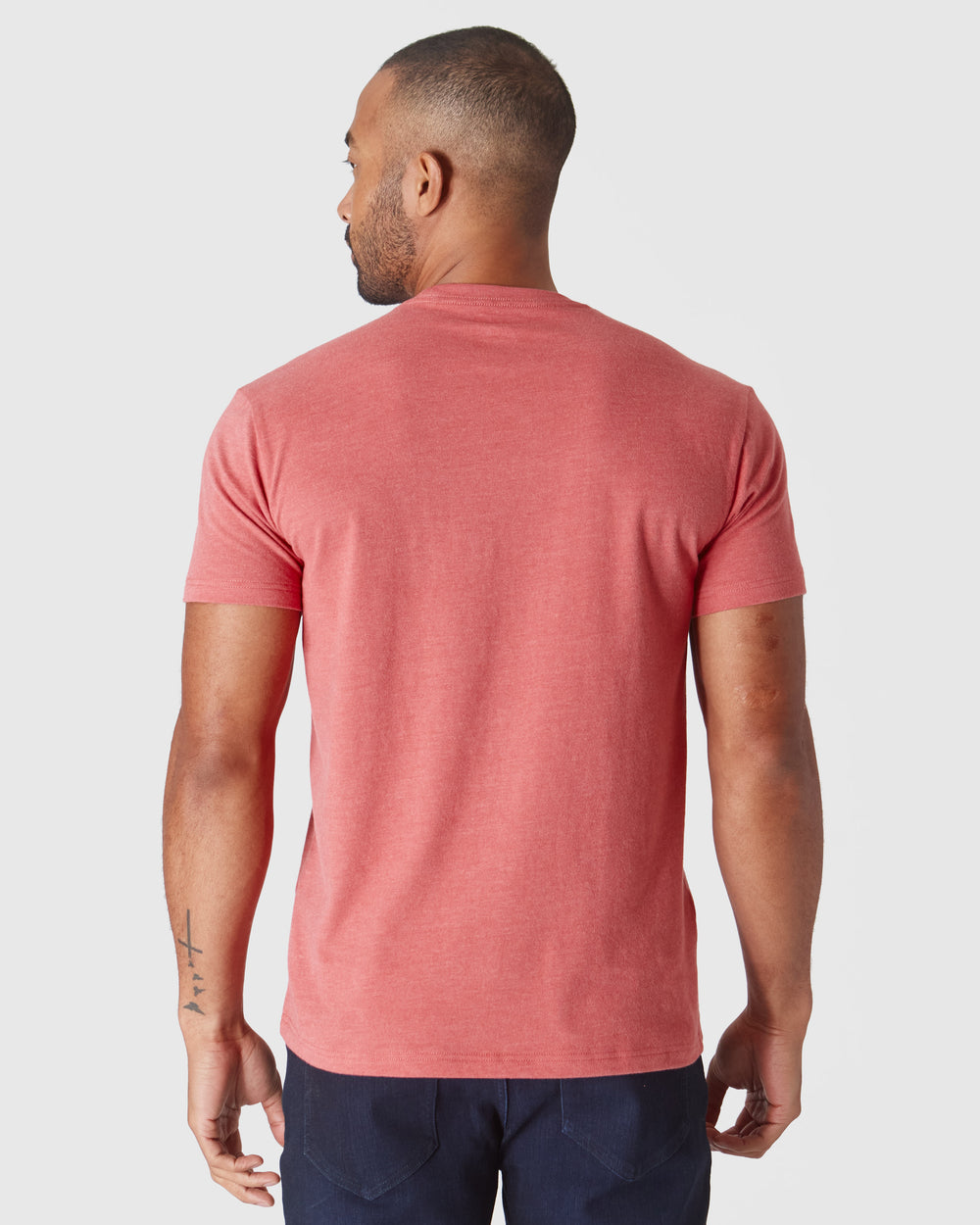 Heather Garnet Short Sleeve Crew Neck Tee