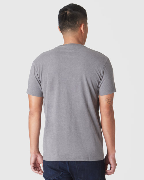 Heather Graphite Short Sleeve Crew Neck Tee