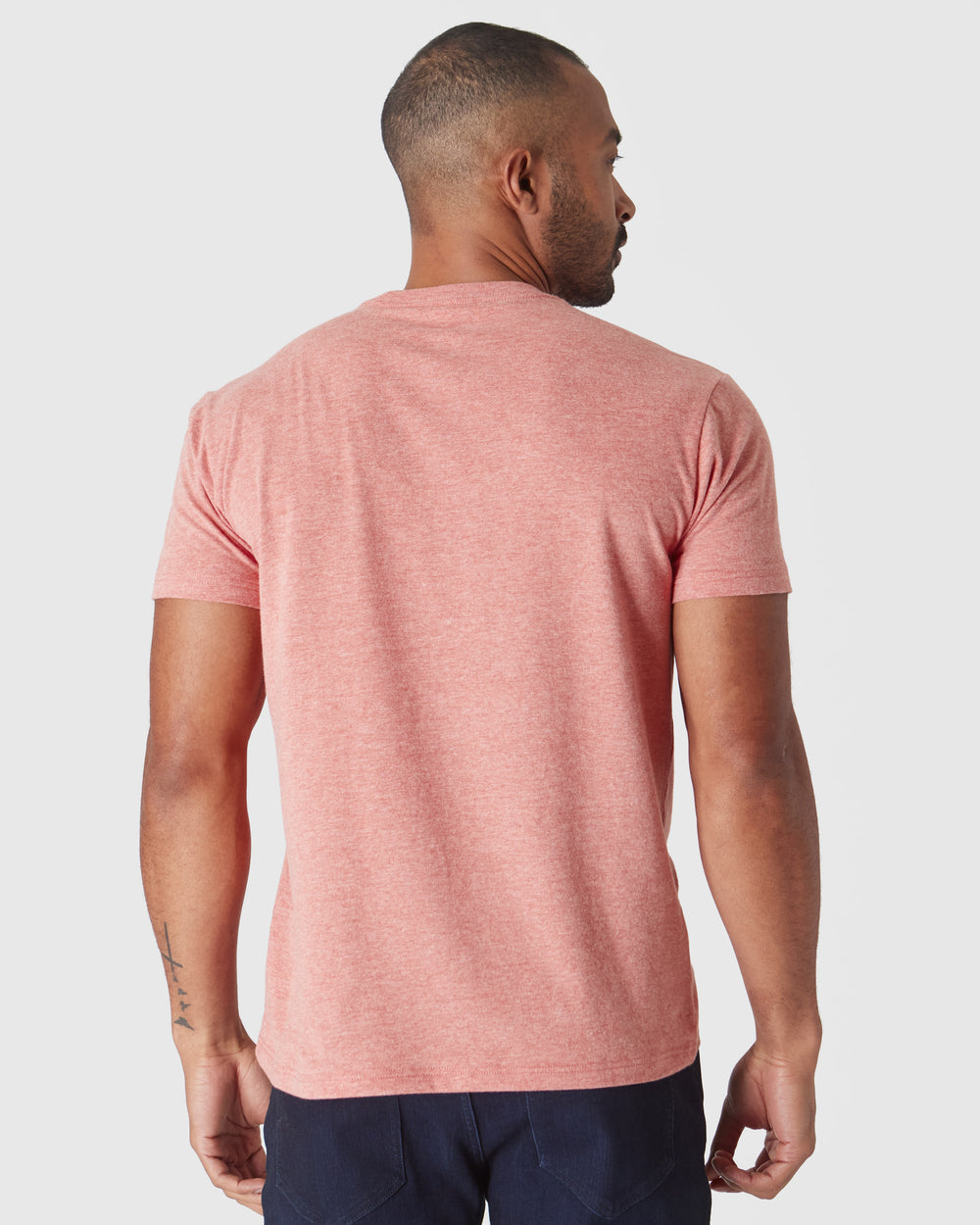 Heather Cayenne Short Sleeve Crew Neck Tee