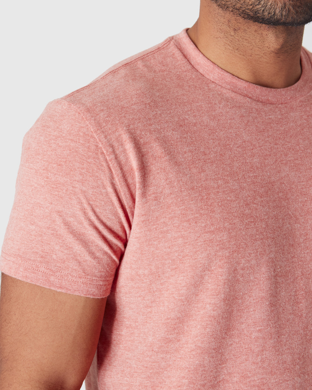 Heather Cayenne Short Sleeve Crew Neck Tee