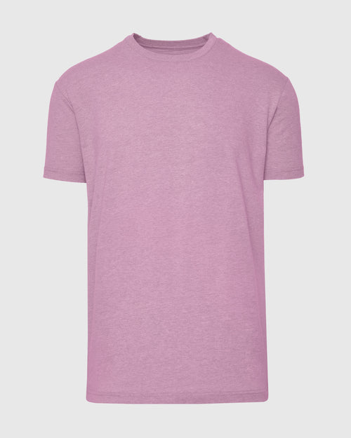 Heather Mauve Short Sleeve Crew Neck Tee