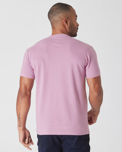 Heather Mauve Short Sleeve Crew Neck Tee