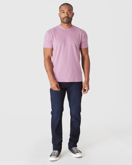 Heather Mauve Short Sleeve Crew Neck Tee