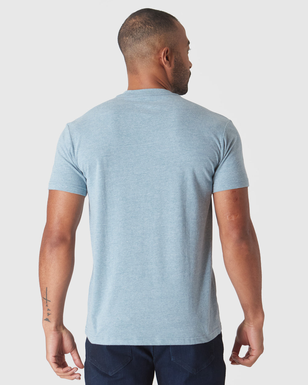 Heather Sapphire Short Sleeve Crew Neck Tee