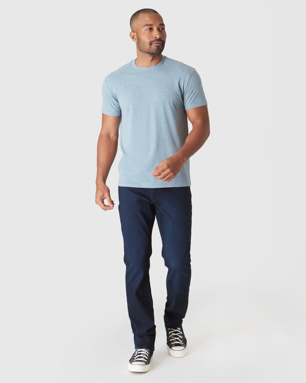 Heather Sapphire Short Sleeve Crew Neck Tee