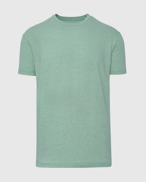 Heather Slate Green Short Sleeve Crew Neck Tee