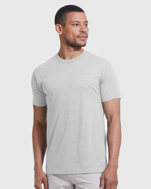 Light Heather Gray Short Sleeve Crew Neck Tee