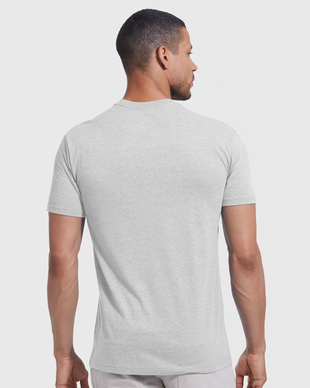 Light Heather Gray Short Sleeve Crew Neck Tee