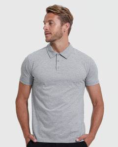 True ClassicHeather Gray Short Sleeve Polo