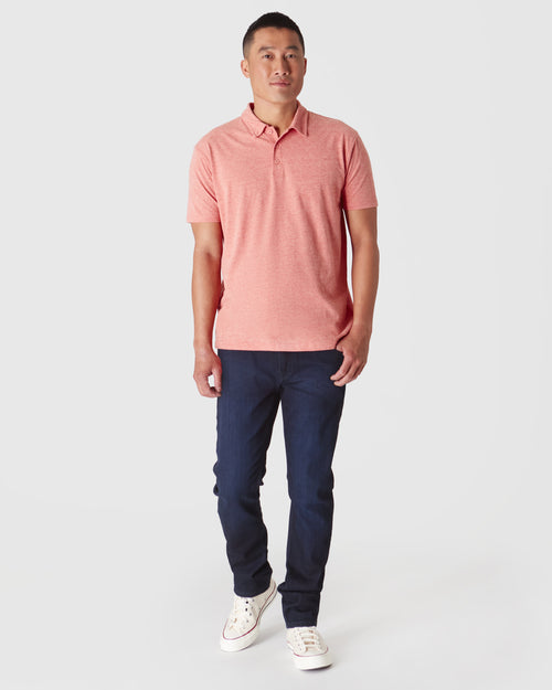 Heather Cayenne Short Sleeve Polo