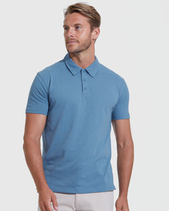 True ClassicIndigo Short Sleeve Polo