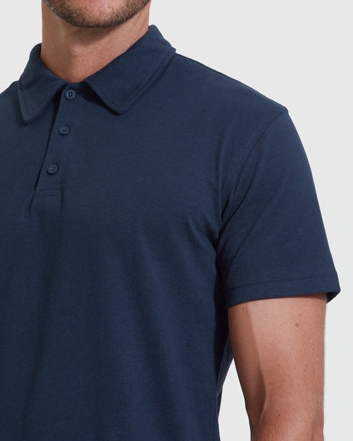 Navy Short Sleeve Polo