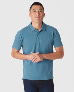 True ClassicSapphire Short Sleeve Short Sleeve Polo