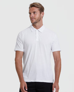 True ClassicWhite Short Sleeve Polo