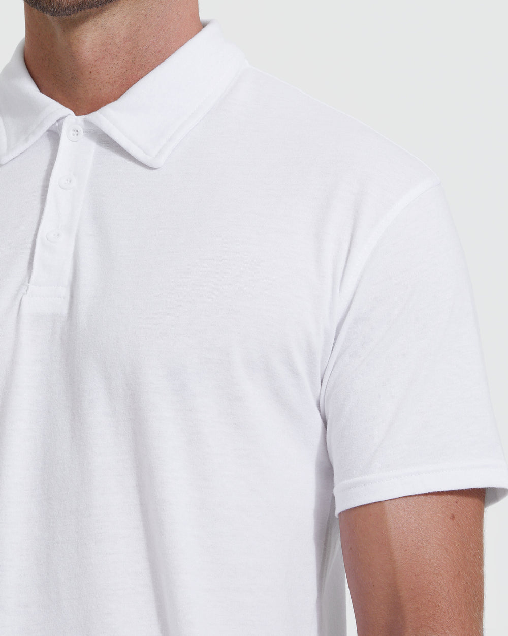 White Short Sleeve Polo