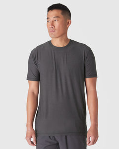 True ClassicDark Heather Tempest Active Short Sleeve Crew Neck Tee