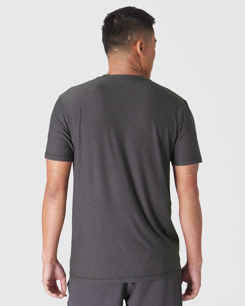 Dark Heather Tempest Active Short Sleeve Crew Neck Tee