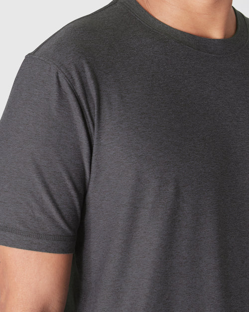 Dark Heather Tempest Active Short Sleeve Crew Neck Tee