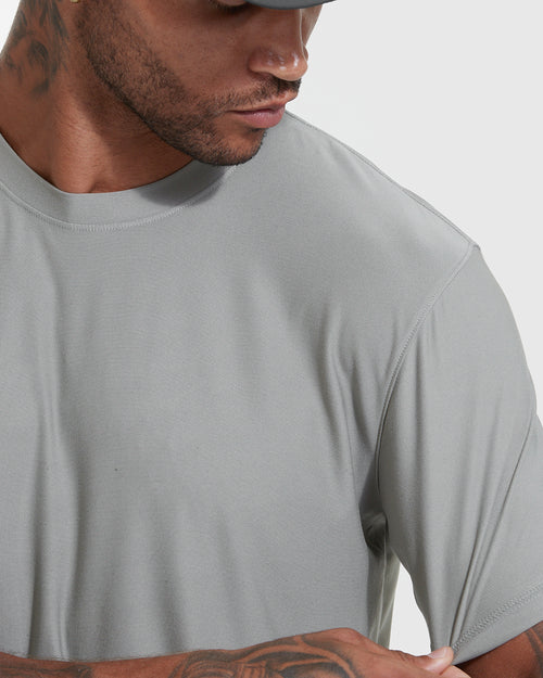 Iron Gray Active Short Sleeve Crew Neck Tee