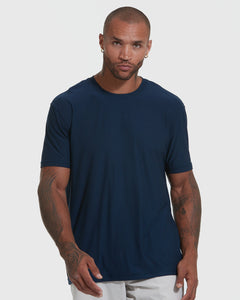 True ClassicNavy Active Short Sleeve Crew Neck Tee