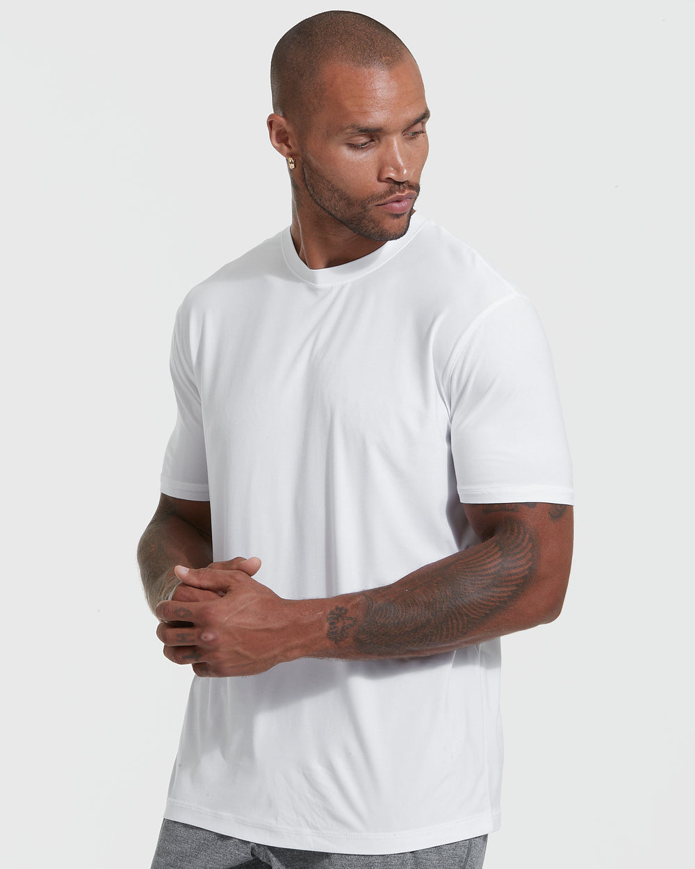 All White Active Crew Neck 3-Pack