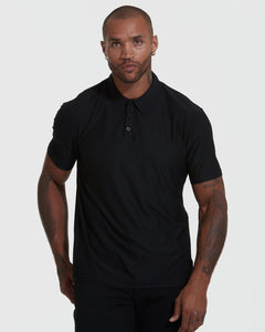 True ClassicBlack Active Short Sleeve Polo