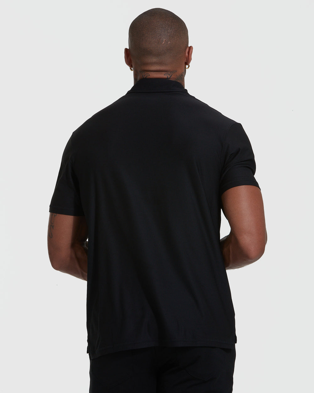 Black Active Short Sleeve Polo